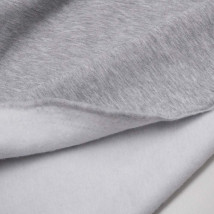 Трикотаж футер серый меланж начес ш.180см арт.1140
