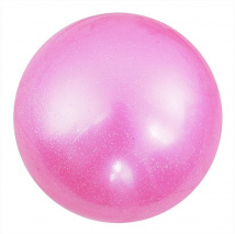 Мяч PS 17см розовый с блестками