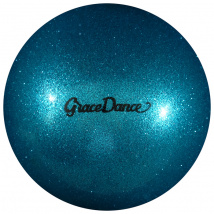 Мяч Grace Dance голубой с блеском 16-17см