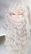 Парик Деда Мороза с бородой Y18 седой