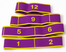 Эспандер-лента с 12 захватами фиолет/лайм