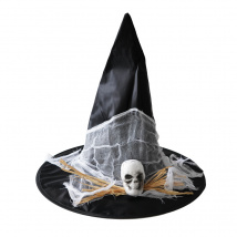 Шляпа Ведьмы черная с черепом