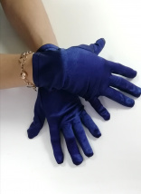 Перчатки эластичные 25 см т.синий