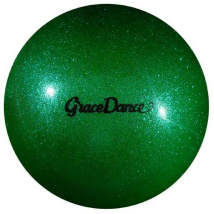 Мяч Grace Dance изумруд с блеском 16-17см