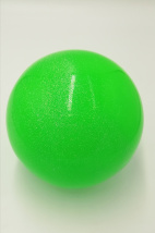 Мяч PS 15см зеленый NEON с блестками