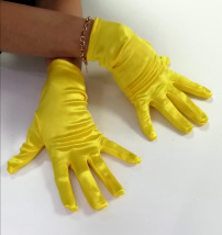 Перчатки эластичные 25 см желтый