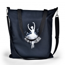 Шоппер на молнии чер."Балерина" 41*43