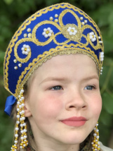 Кокошник Девичий синий
