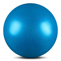 Мяч PS 15см голубой с блестками