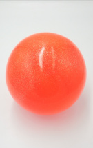 Мяч PS 15см оранжевый NEON с блестками