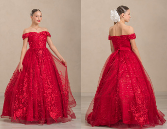 Платье сценическое красное