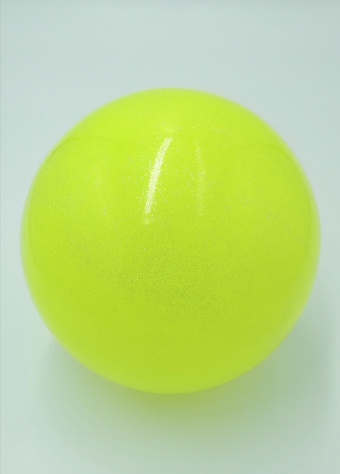 Мяч PS 15см желтый NEON с блестками
