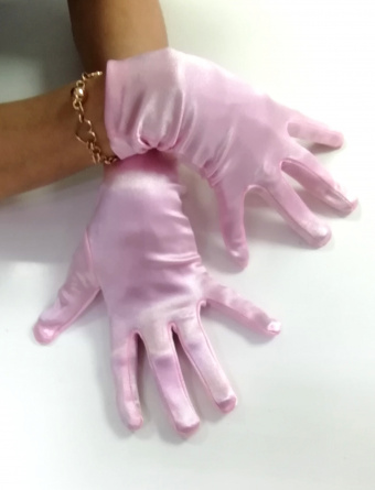 Перчатки эластичные 25 см розовый