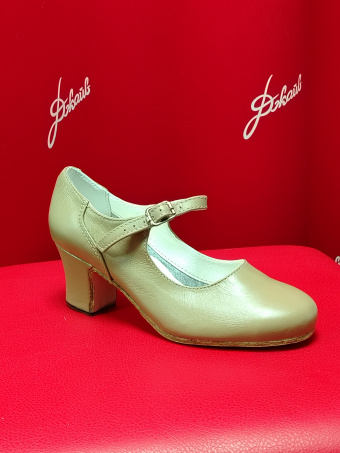 Туфли сценические " Эльза " беж кожа