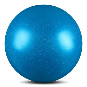 Мяч PS 17см голубой с блестками