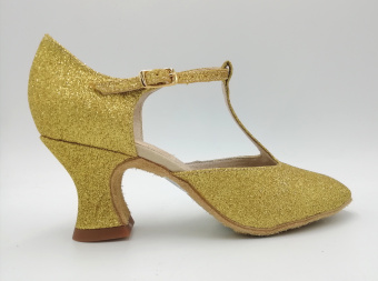 Обувь для Соушел A070dr 6 см золотая обсыпка