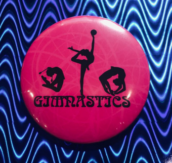 Значок "GIMNASTIK" розовый