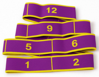 Эспандер-лента с 12 захватами фиолет/лайм