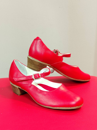 Туфли народные красный София