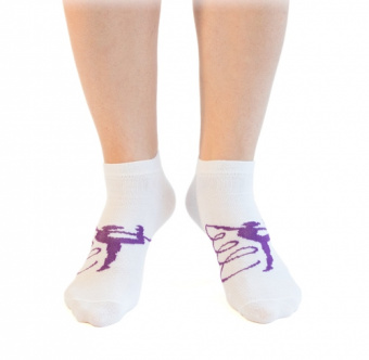 Носки СН-14 гимн бел/фиолет NEW