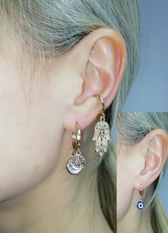 Серьги Хамса 3шт