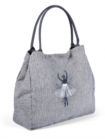 Сумка-шоппер серый "Балерина" 35*33*16
