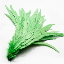 Перо декоративное петуха 30см Цвет зеленый