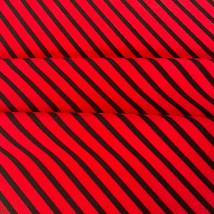 Анжелика красная в черную полоску ш.150 см арт.1317