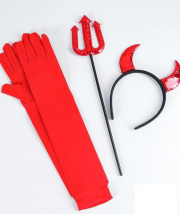 Набор Чертовка (ободок+трезубец+перчатки) Набор Чертовка (ободок+трезубец+перчатки)