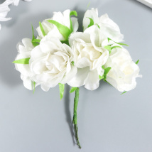 Цветы декор Роза Лавиния белая 1б